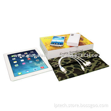 11000mAh Foldable Solar Power Bank Charger for Cell Phones and Tablets